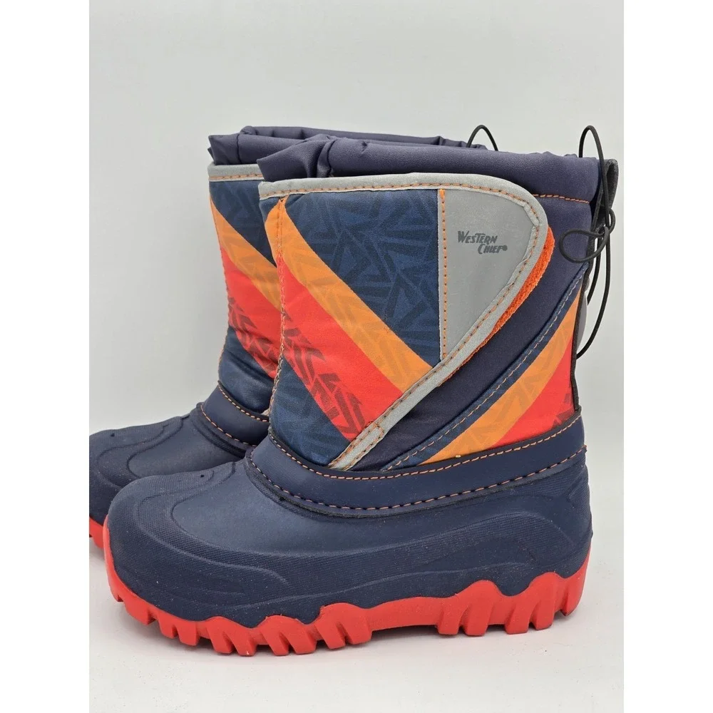 Western Chief Selah Faux Fur Snow Boots, Navy, Little‎ Kids Sz 11 NWOB